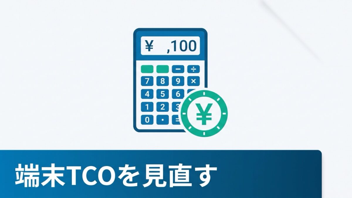 モバイル端末のTCO（総所有コスト）を見直す3つの視点｜買い替え時期の判断基準
